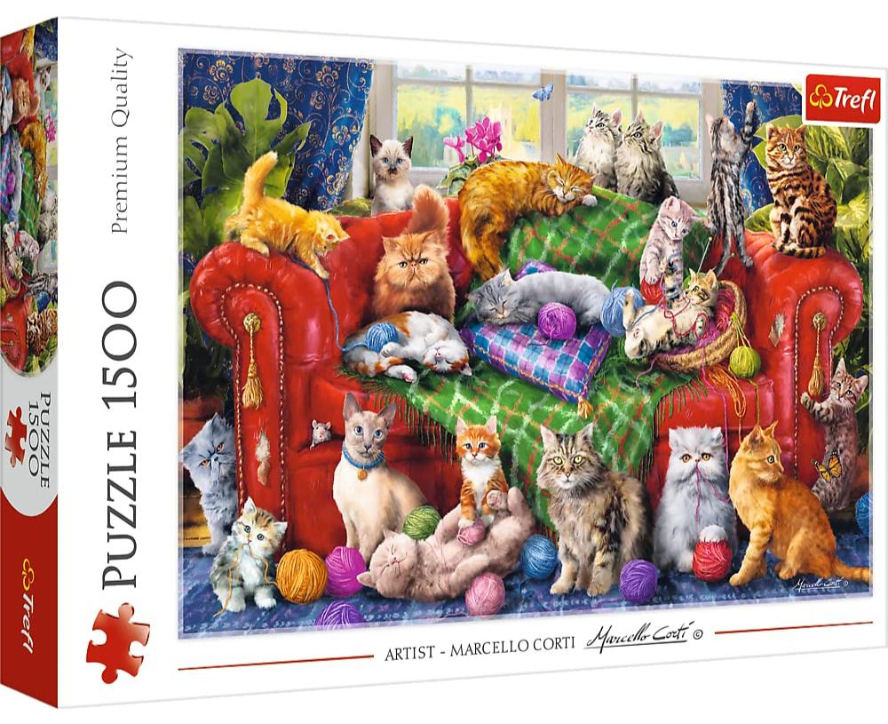 TREFL PREMIUM QUALITY KITTENS ON THE SOFA 1500 PIEZAS